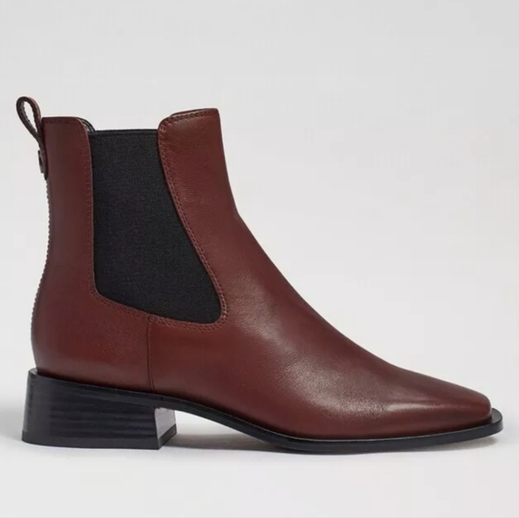 Sam Edelman Thelma Brown Leather Dress Booties - Picture 2 of 7